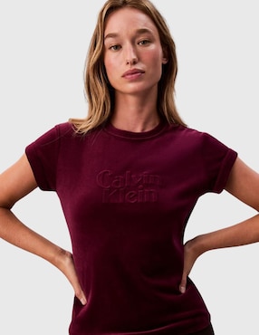 Playera manga corta Calvin Klein cuello redondo para mujer