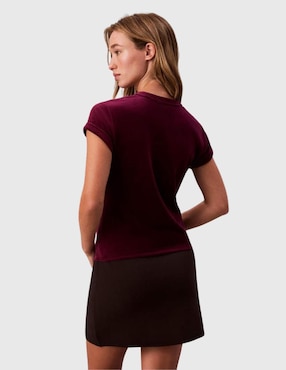 Playera manga corta Calvin Klein cuello redondo para mujer