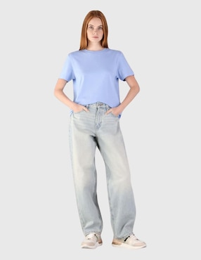 Playera manga corta Calvin Klein cuello redondo para mujer