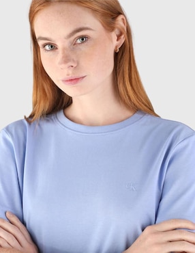 Playera manga corta Calvin Klein cuello redondo para mujer