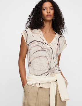 Blusa Adolfo Dominguez manga corta para mujer