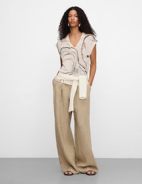 Blusa Adolfo Dominguez manga corta para mujer