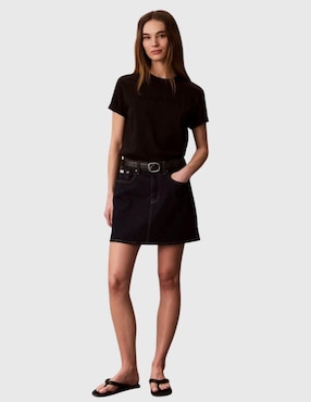 Playera manga corta Calvin Klein cuello redondo para mujer