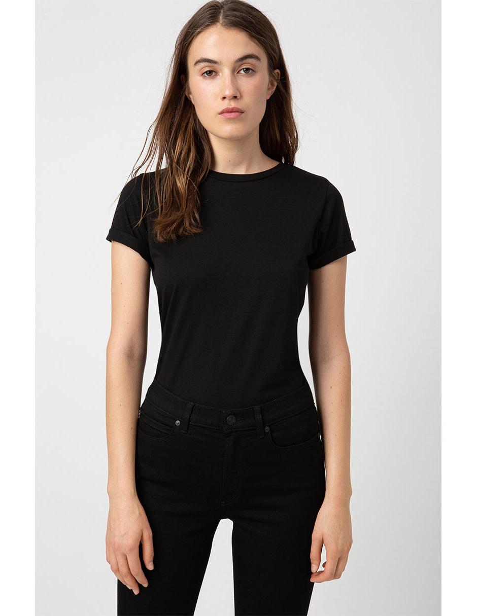 Playera manga corta cuello redondo para mujer