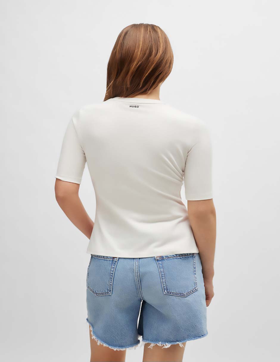 Playera manga corta Nos cuello redondo para mujer 2