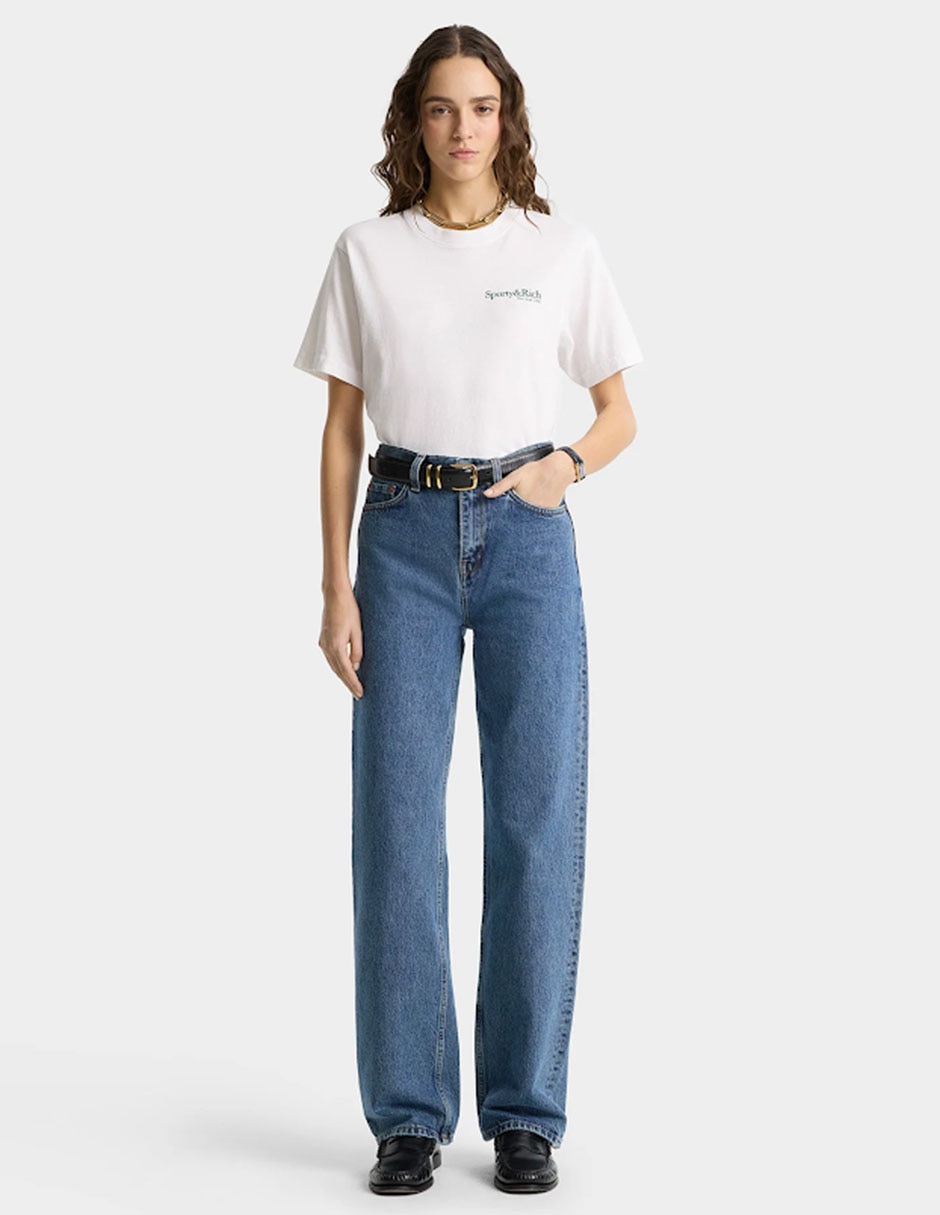 Jeans straight corte cintura para mujer 1