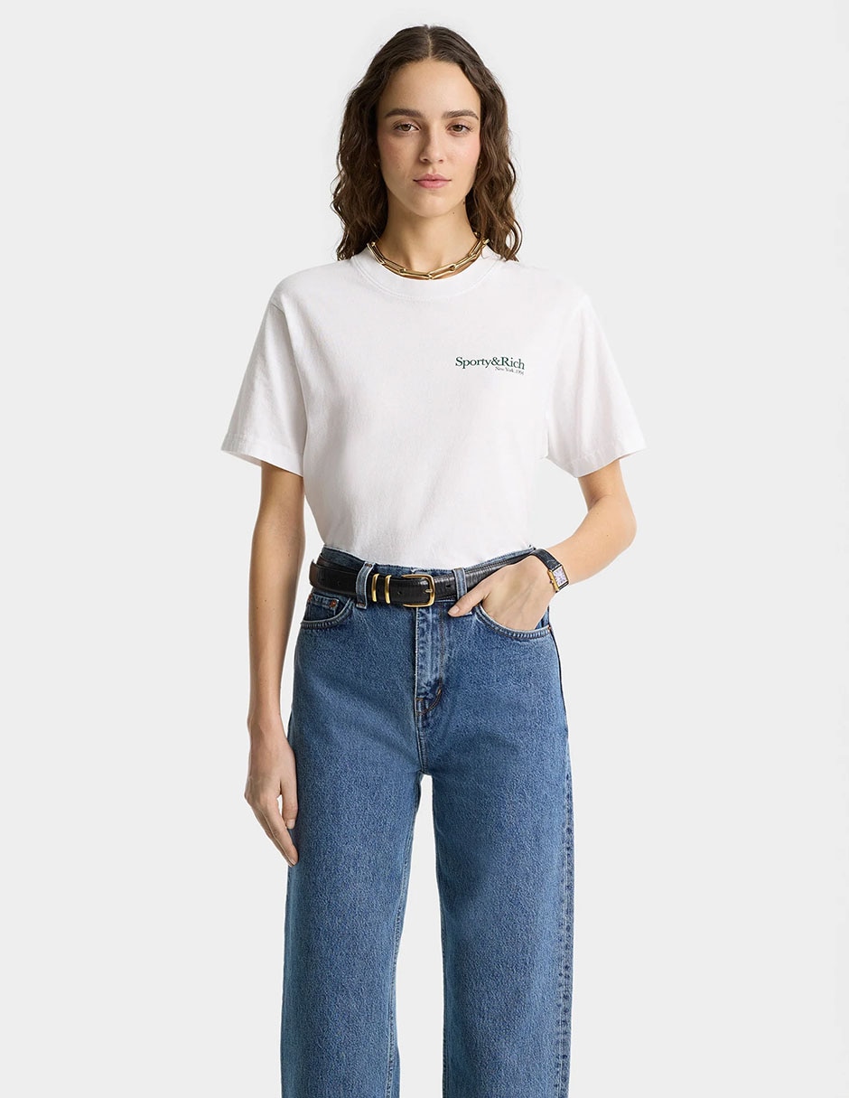 Jeans straight corte cintura para mujer 2