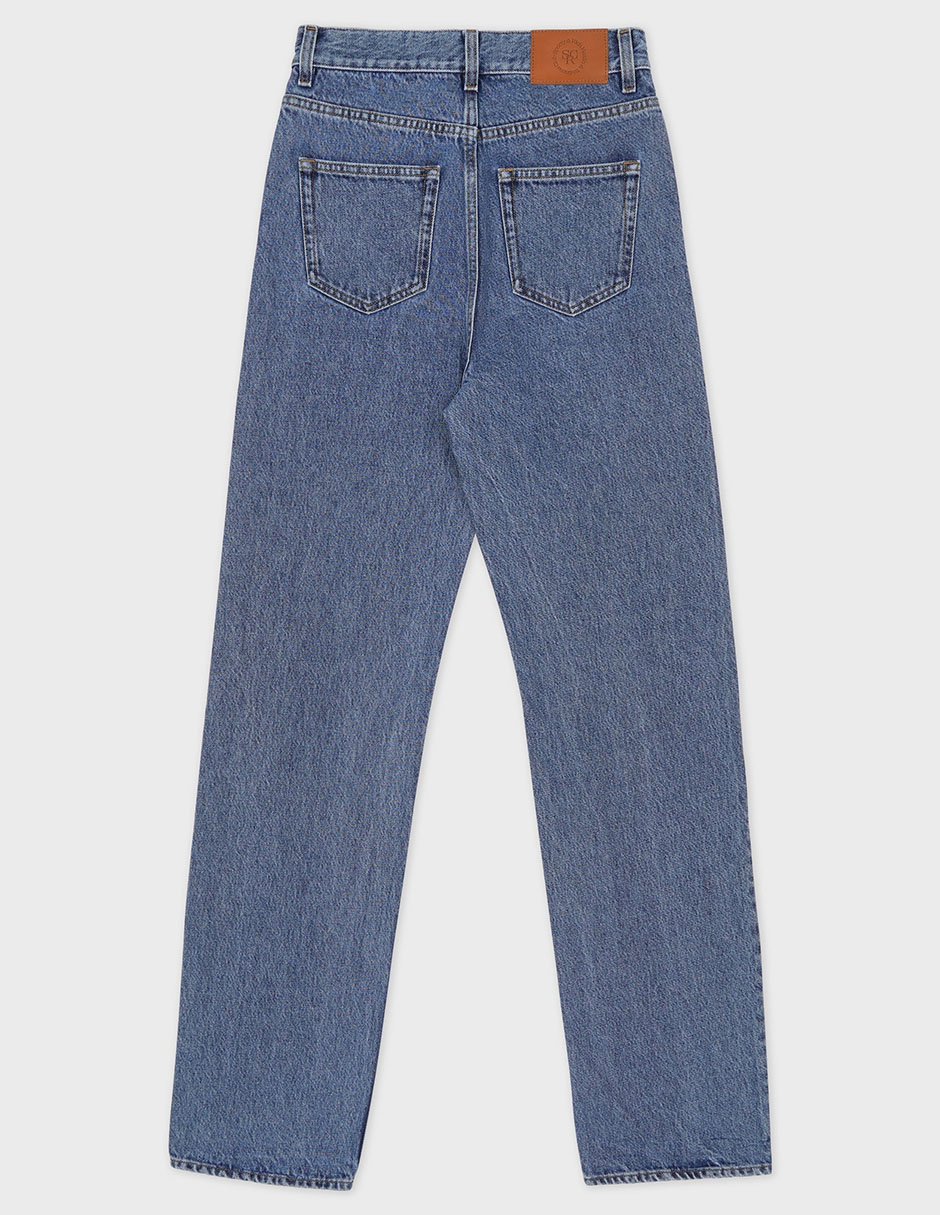 Jeans straight corte cintura para mujer 6