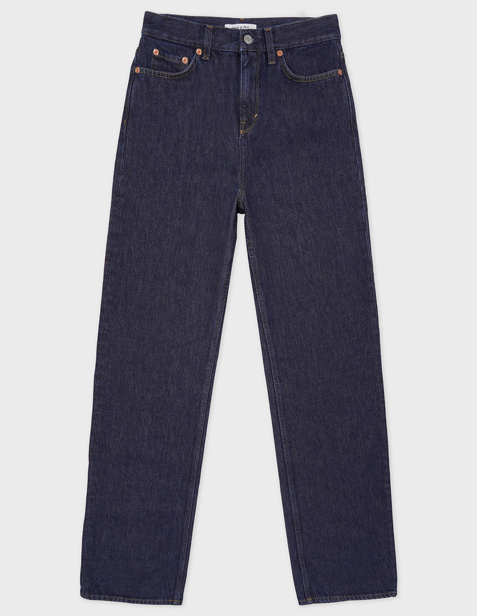 Jeans straight corte cintura para mujer 8
