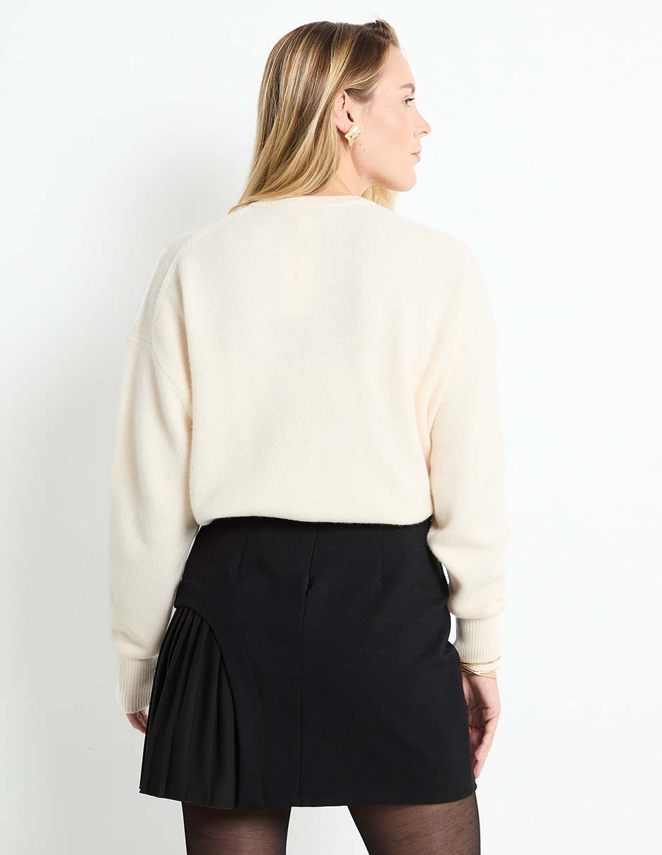 Suéter cuello redondo para mujer 2