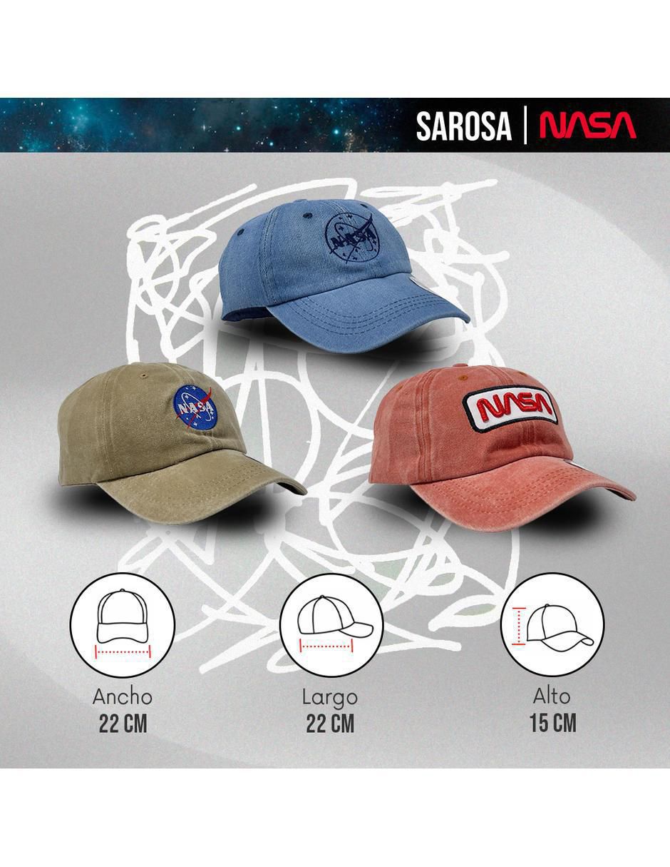 Gorra visera curva hebilla NASA unisex 2
