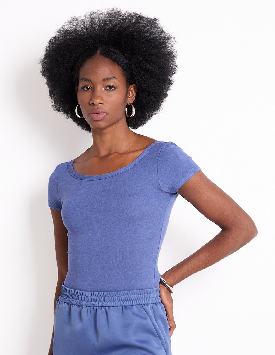 Blusa manga corta para mujer