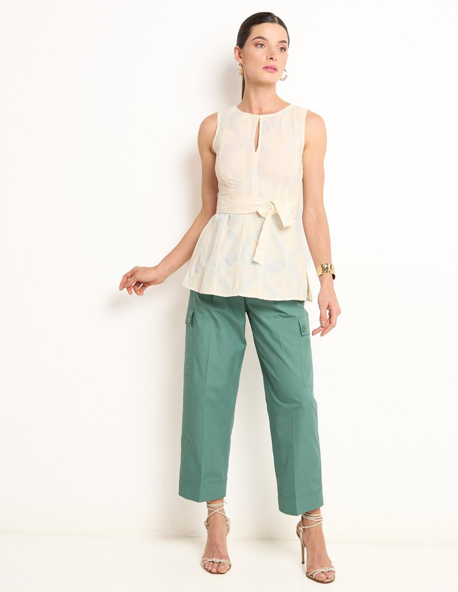 Pantalón cargo slim para mujer 3