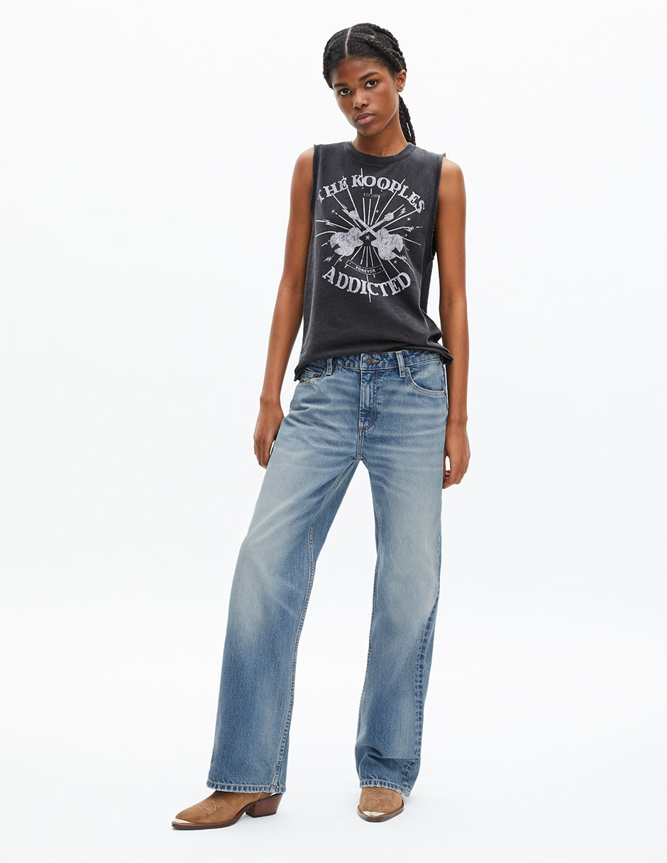 Jeans straight para mujer 2