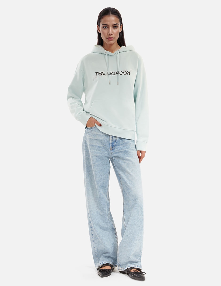 Sudadera con capucha y bolsa para mujer 4