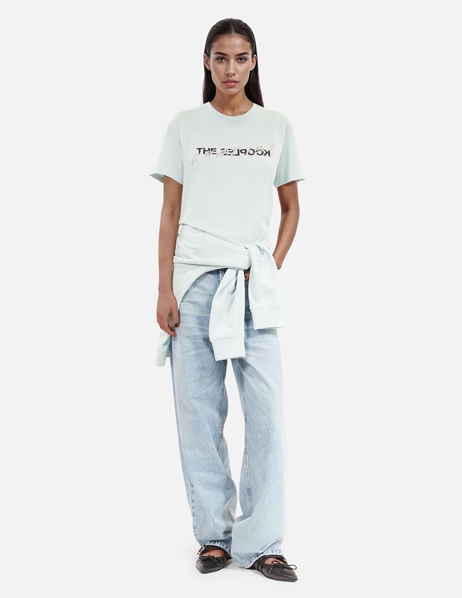 Playera manga corta cuello redondo para mujer 2