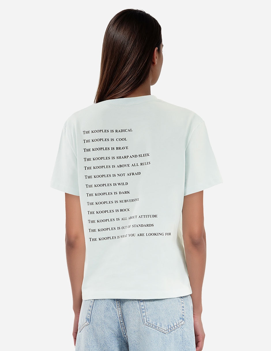 Playera manga corta cuello redondo para mujer 3