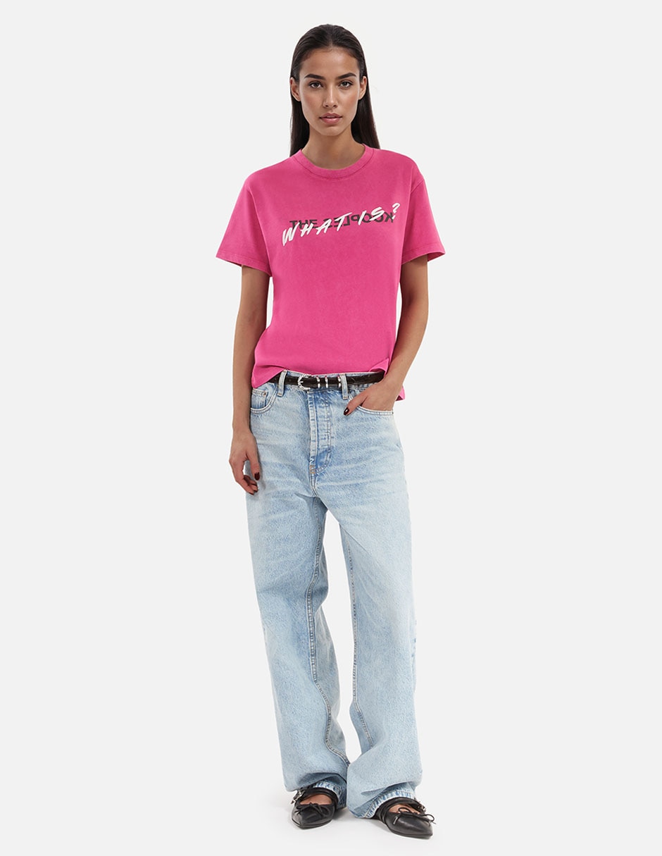Playera manga corta cuello redondo para mujer 2