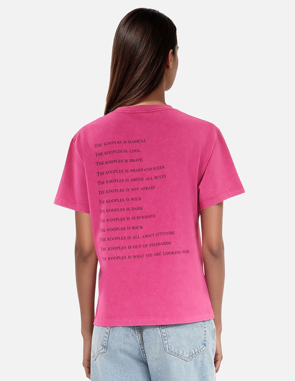 Playera manga corta cuello redondo para mujer 3