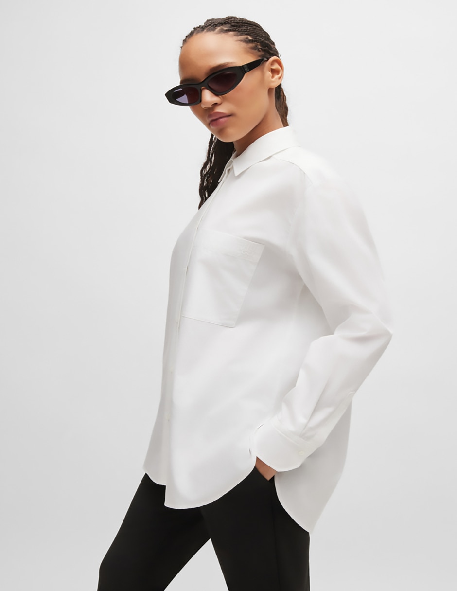 Blusa camisera manga larga para mujer 5