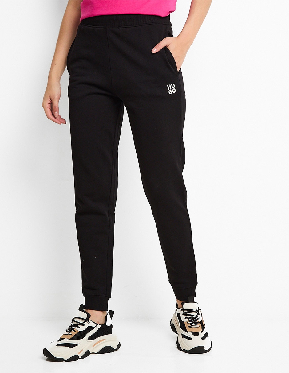 Pants regular con elástico para mujer