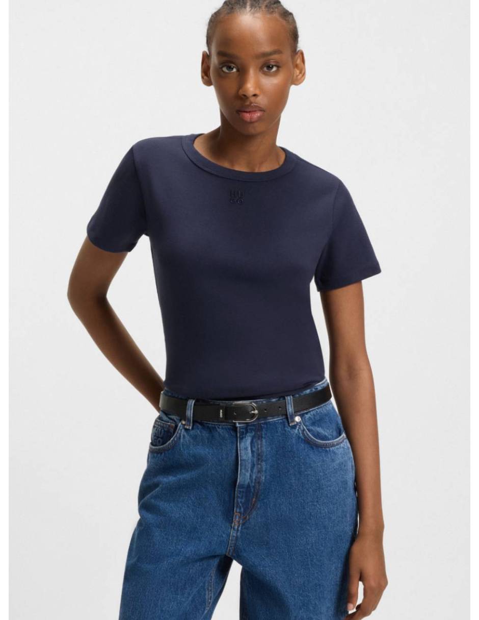 Playera manga corta cuello redondo para mujer