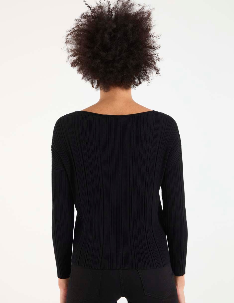 Suéter cuello redondo para mujer 2