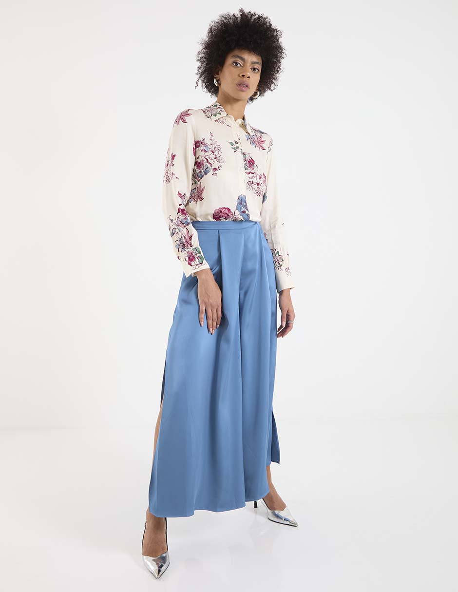 Pantalón coulotte amplio para mujer