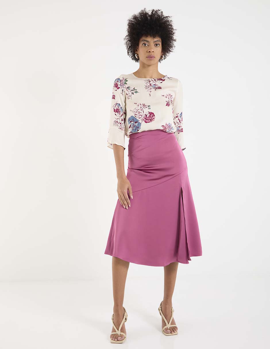 Falda midi cintura alta 3