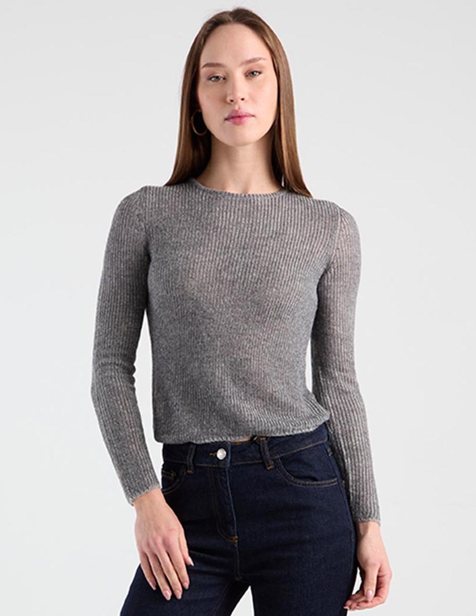 Suéter cuello redondo para mujer