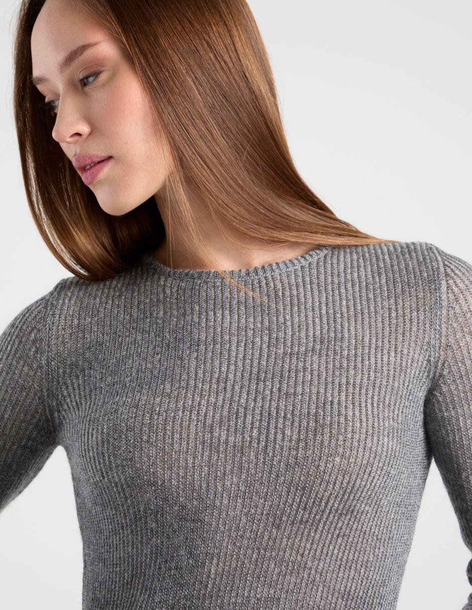 Suéter cuello redondo para mujer 4