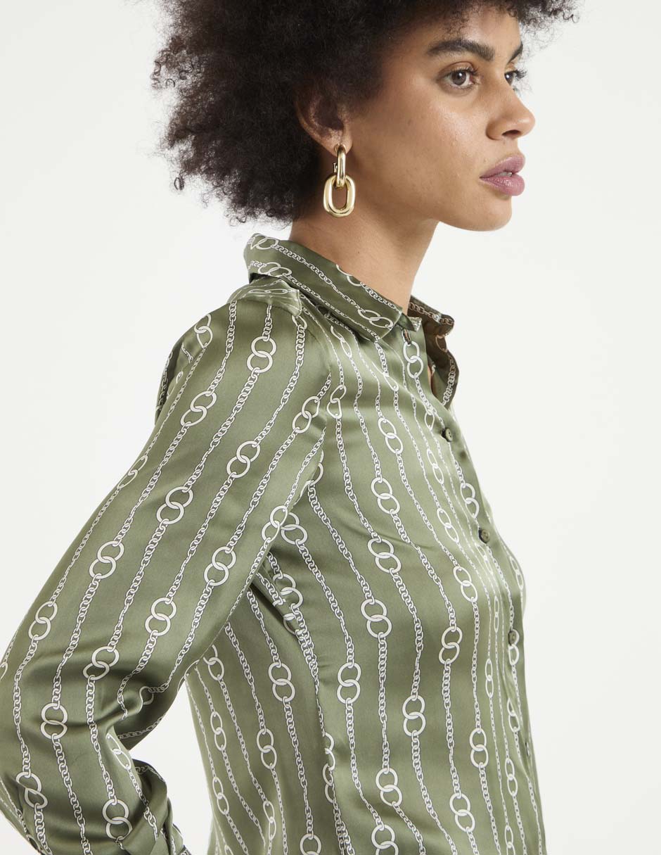 Camisa de algodón manga larga para mujer 4