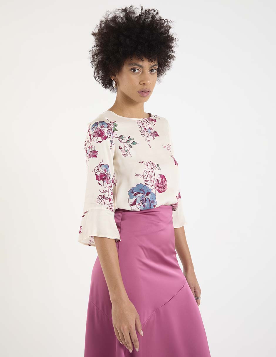 Blusa manga 3/4 para mujer
