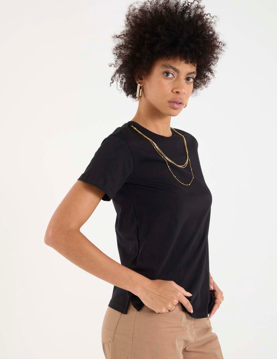 Blusa manga corta para mujer