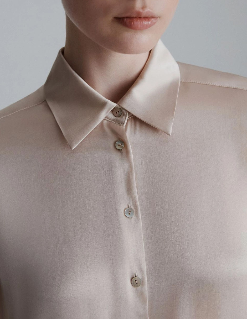 Camisa de algodón manga larga para mujer 5