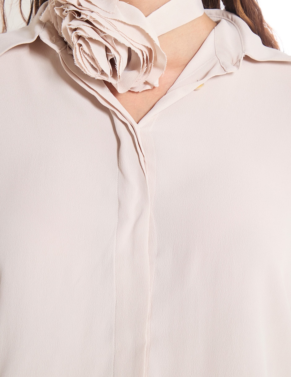 Camisa de algodón manga larga para mujer 4