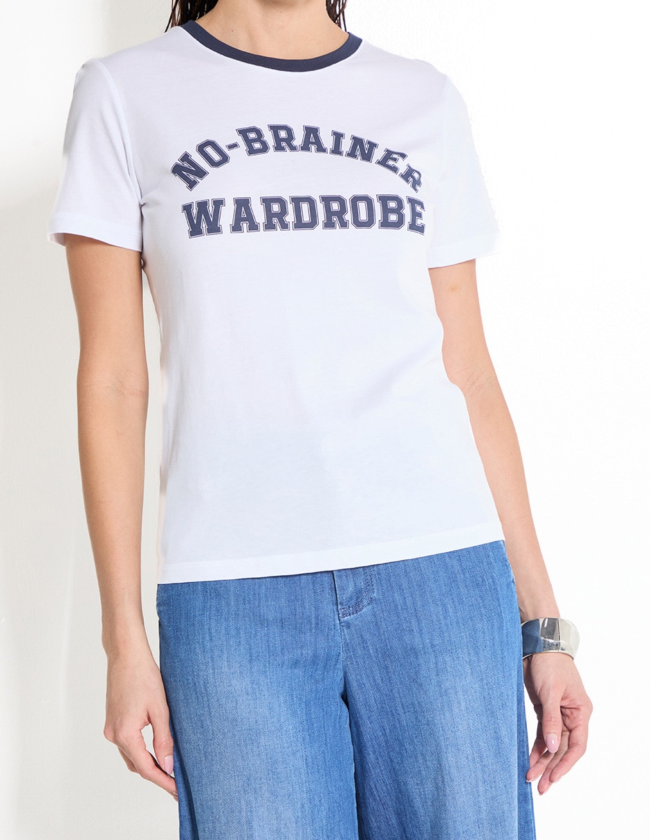 Playera manga corta cuello redondo para mujer 5