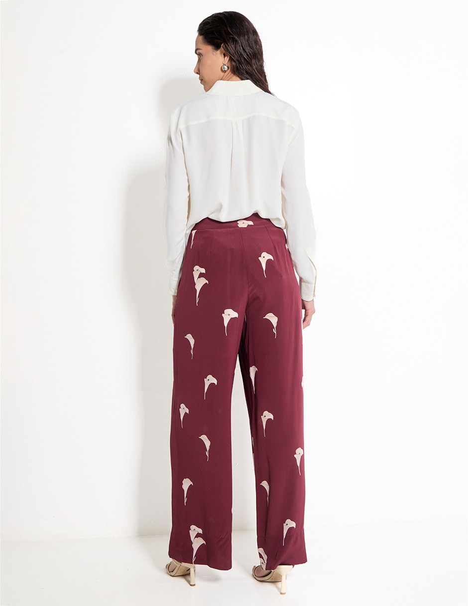 Pantalón de vestir wide leg para mujer 2