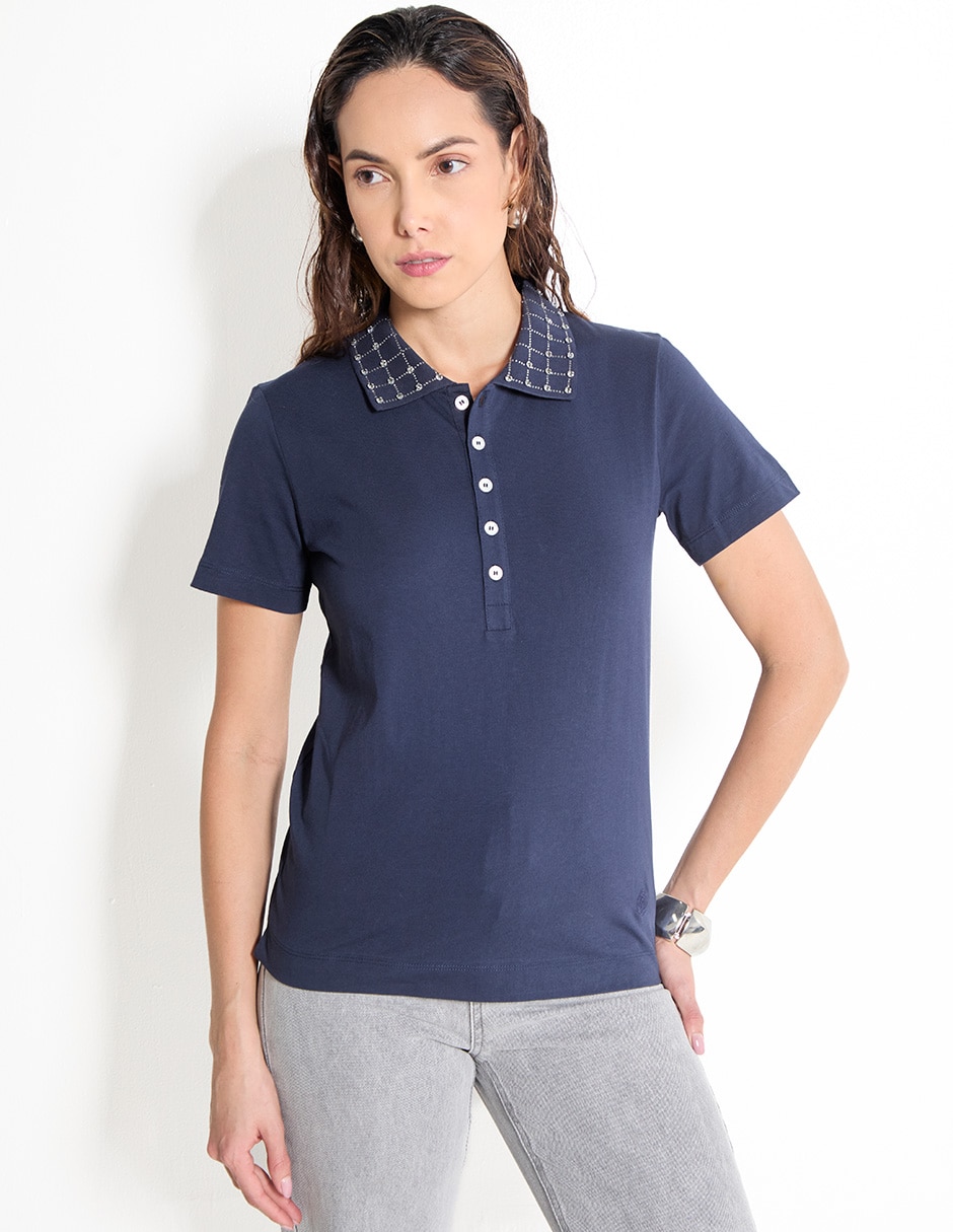 Roma Playera Tipo Polo Sin Botones Playera Tipo Polo Marella Para