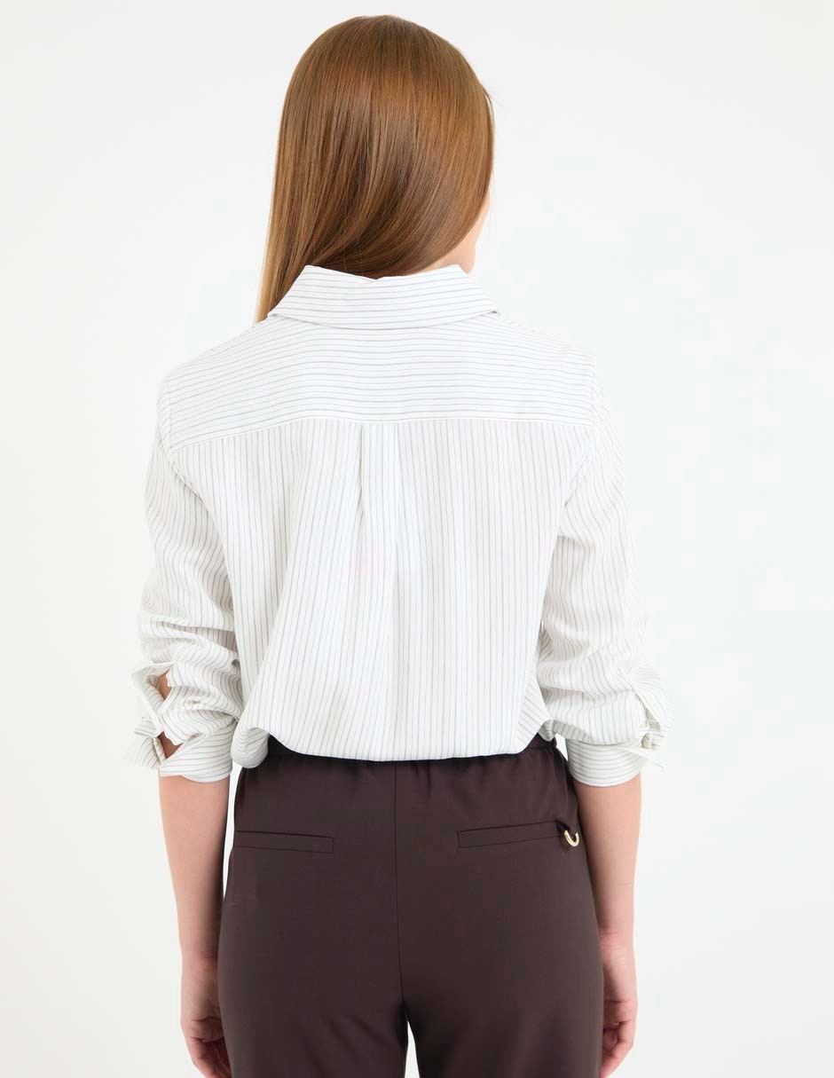 Camisa de algodón manga larga para mujer 2