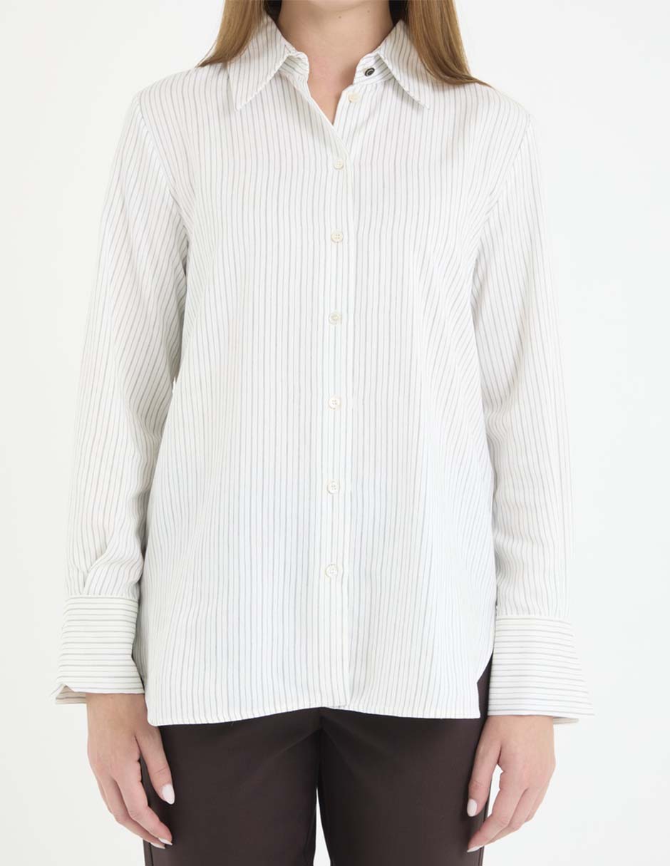 Camisa de algodón manga larga para mujer 5