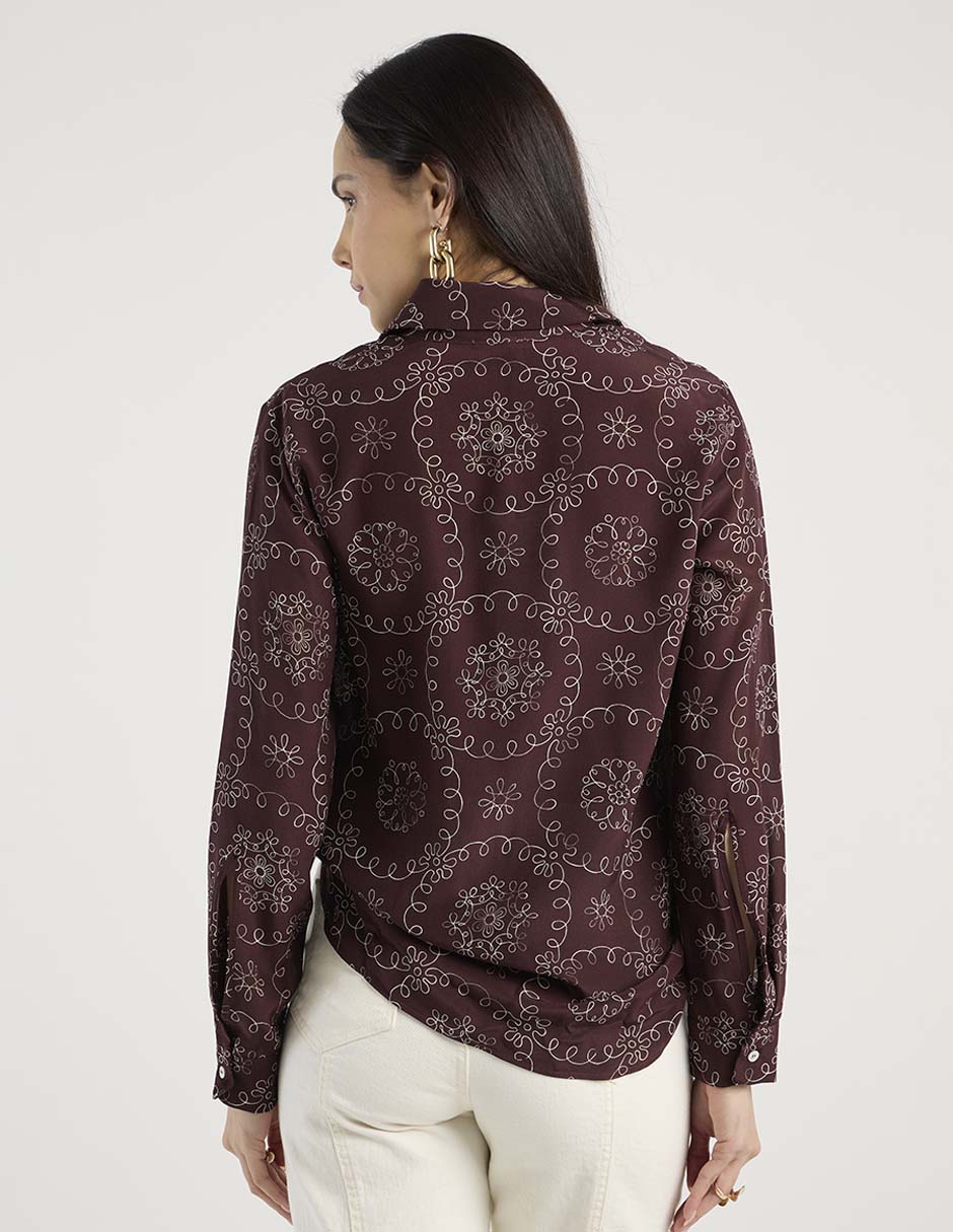 Camisa de algodón manga larga para mujer 2