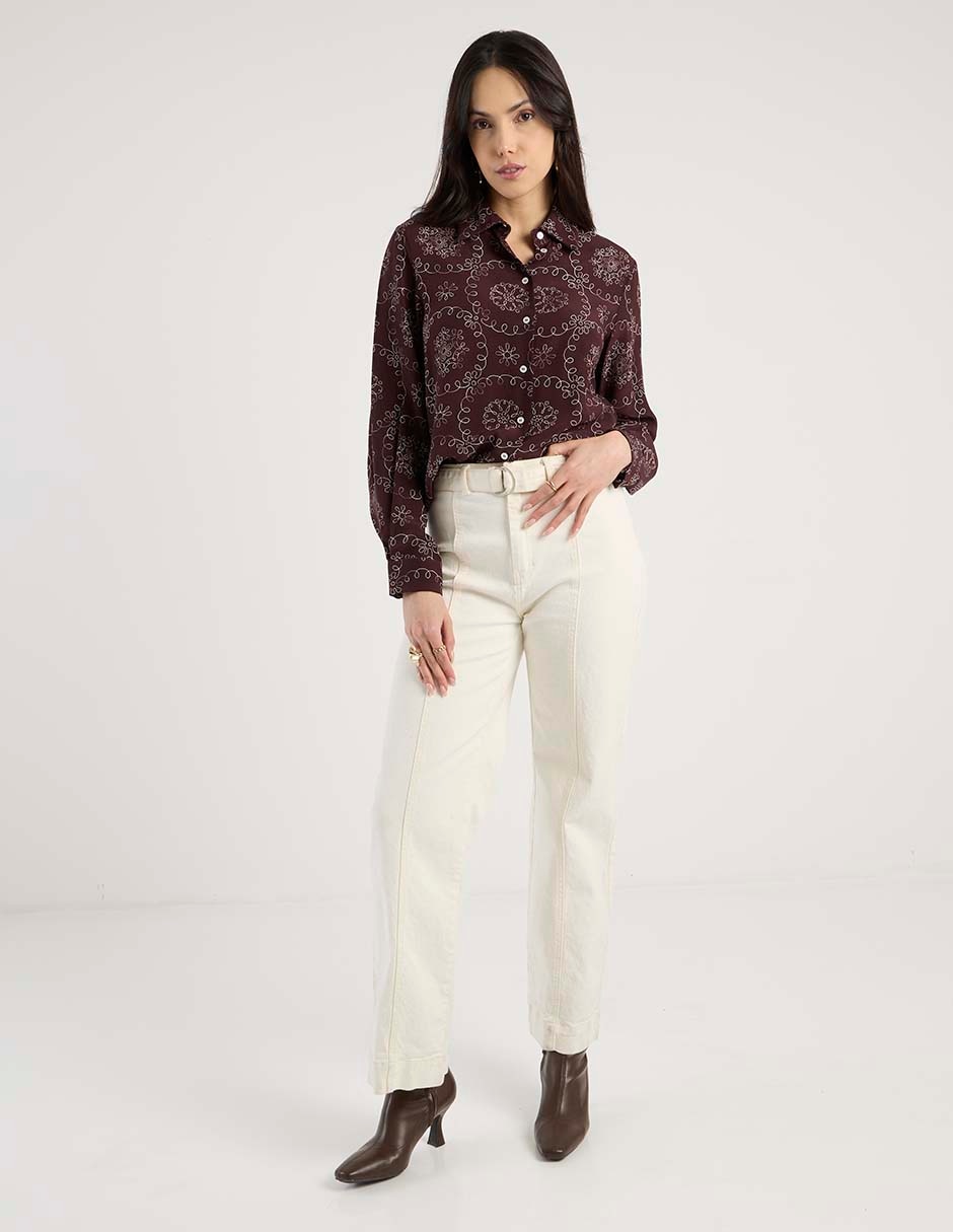 Camisa de algodón manga larga para mujer 3
