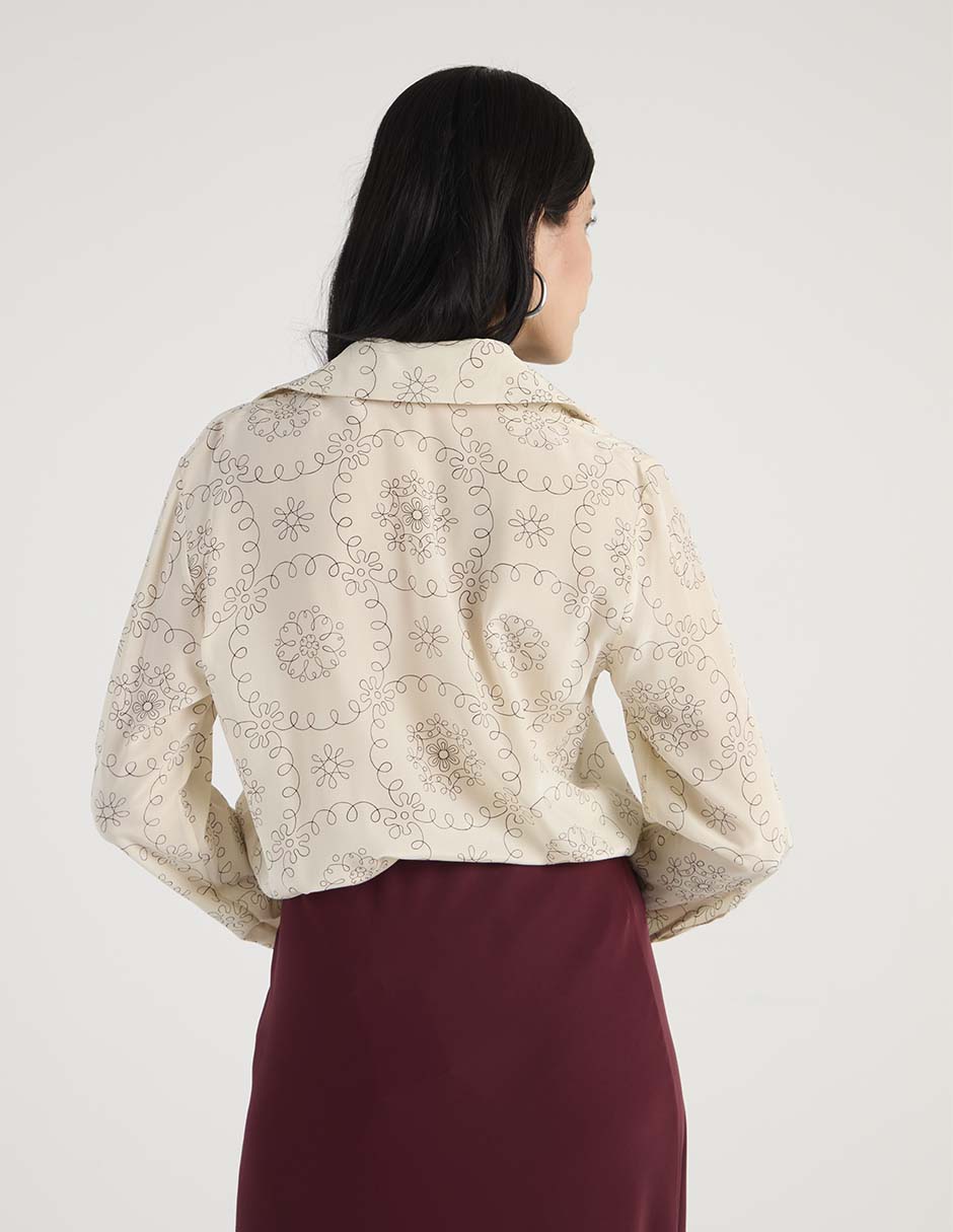 Camisa de algodón manga larga para mujer 2