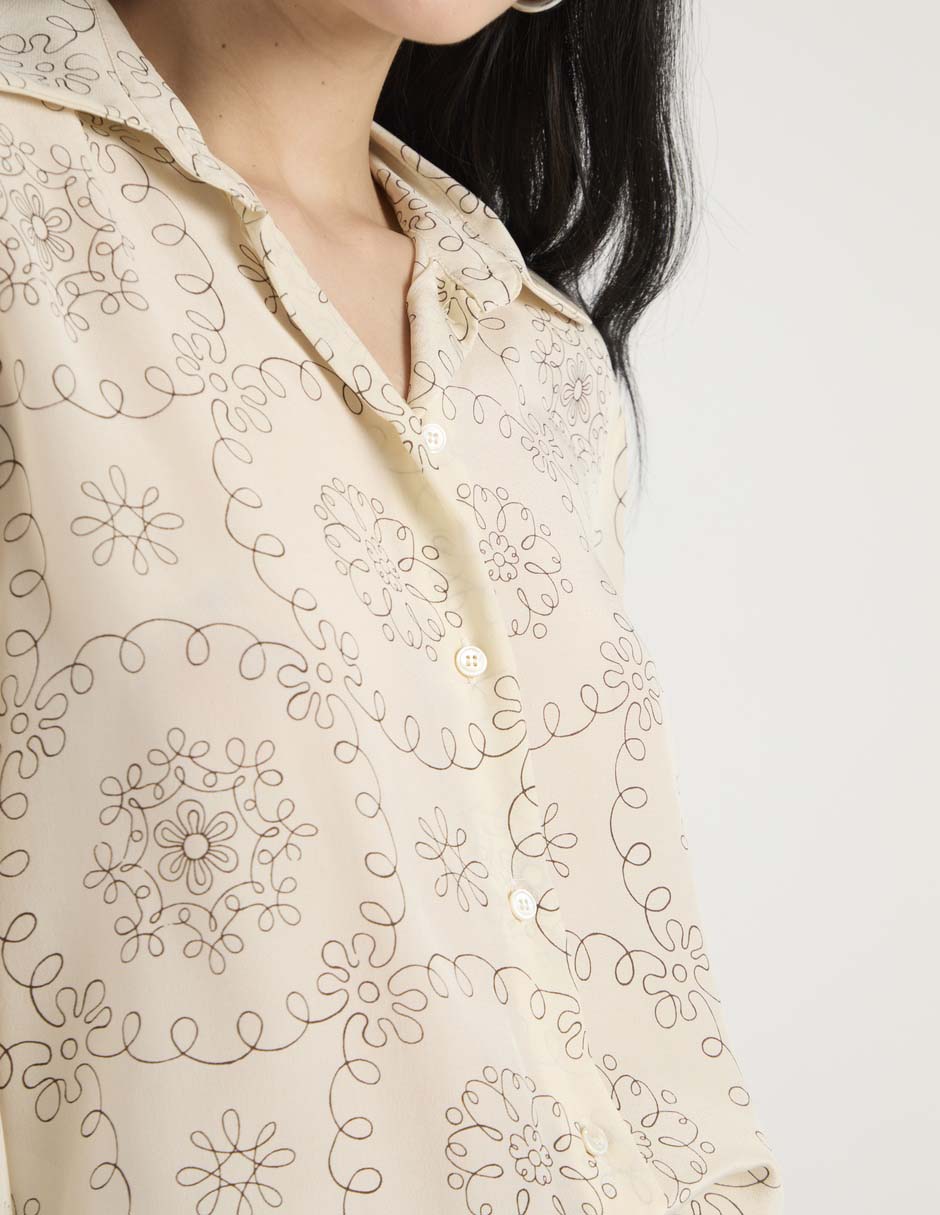 Camisa de algodón manga larga para mujer 4