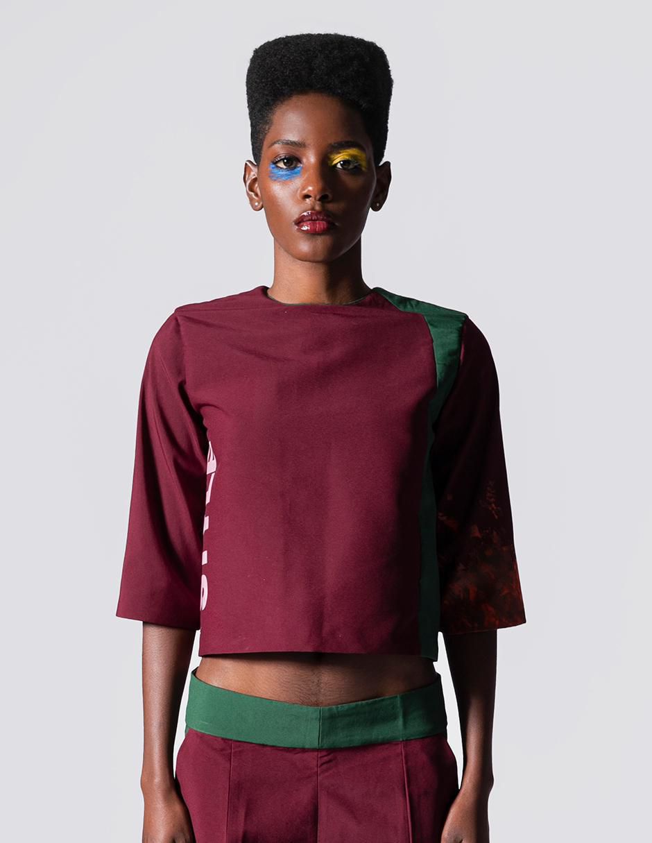 Blusa Haute ç Porter manga 3/4 para mujer