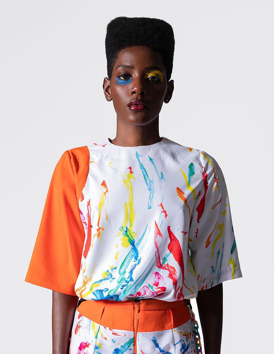 Blusa Haute ç Porter manga 3/4 para mujer