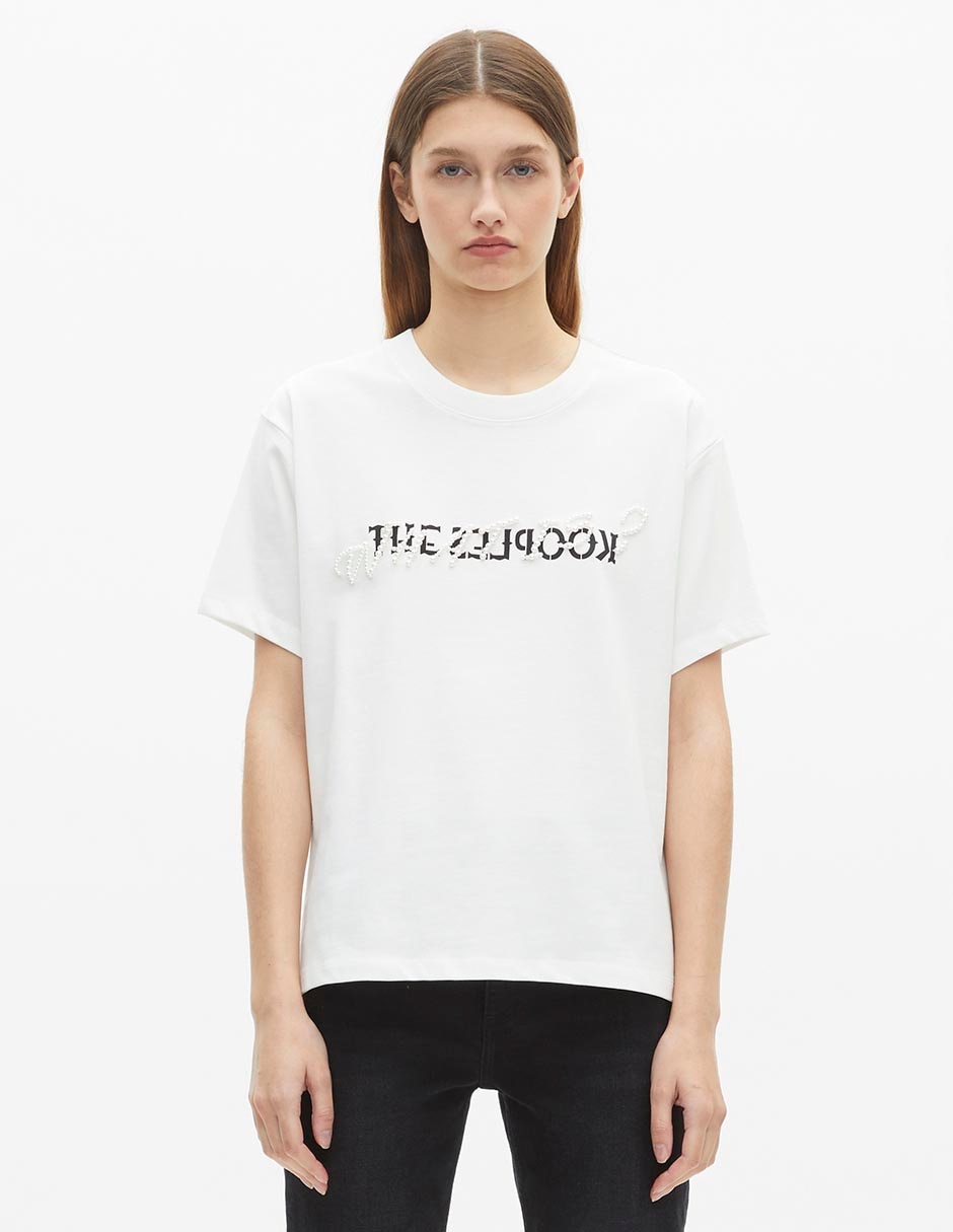 Playera manga corta The Kooples cuello redondo para mujer
