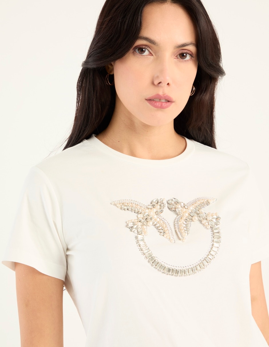 Playera manga corta cuello redondo para mujer 4