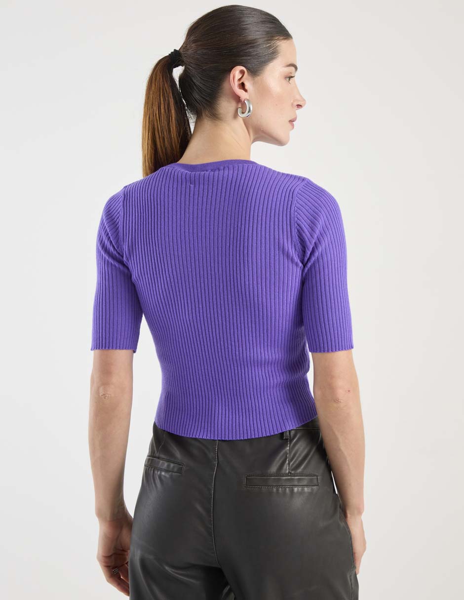 Suéter cuello redondo para mujer 2
